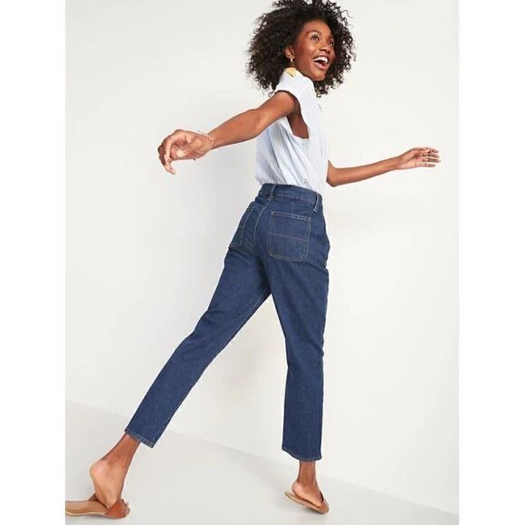 NEW Old Navy Sky Hi Straight Workwear Jeans - Picture 2 of 4